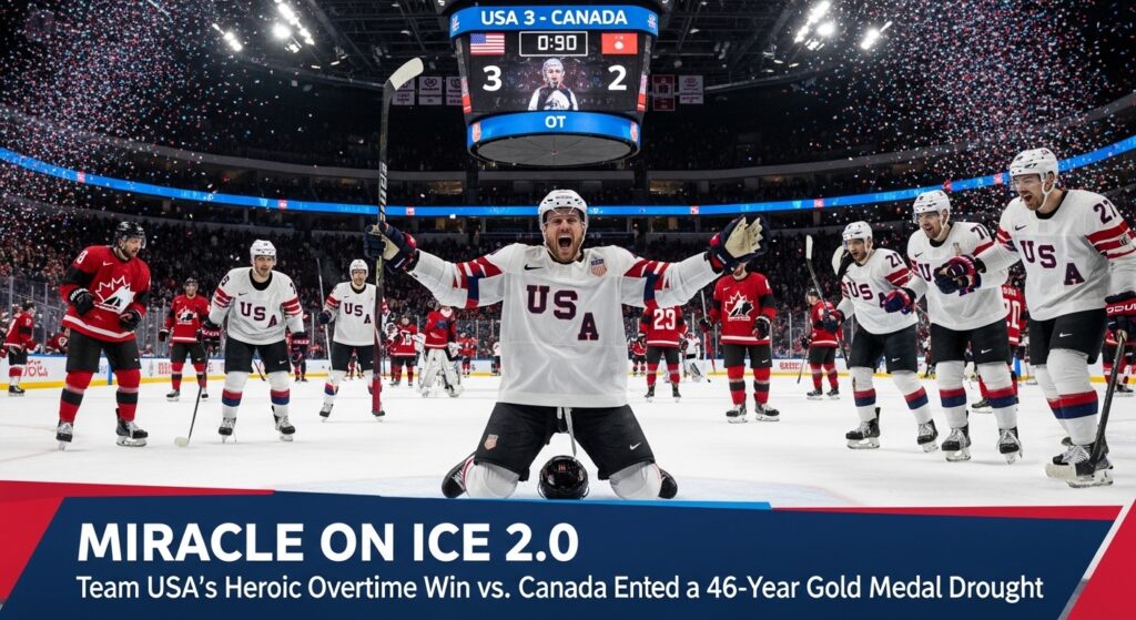 Miracle on Ice 2.0: How Team USA’s Heroic Overtime Win vs. Canada Ended a 46-Year Gold Medal Drought