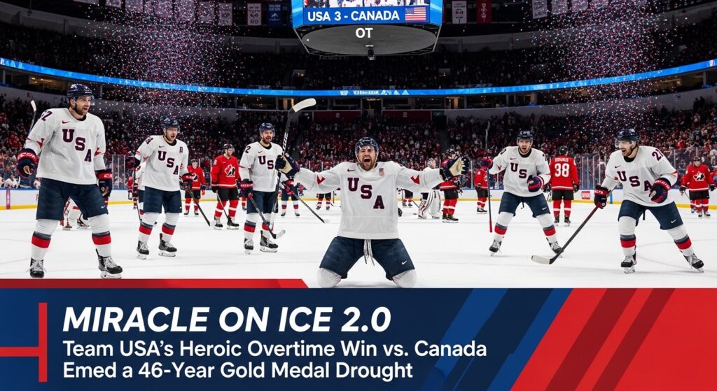 Miracle on Ice 2.0: How Team USA’s Heroic Overtime Win vs. Canada Ended a 46-Year Gold Medal Drought