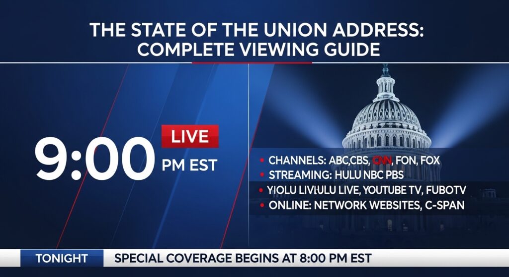 What Time is the State of the Union Address Tonight? Complete Guide to Viewing