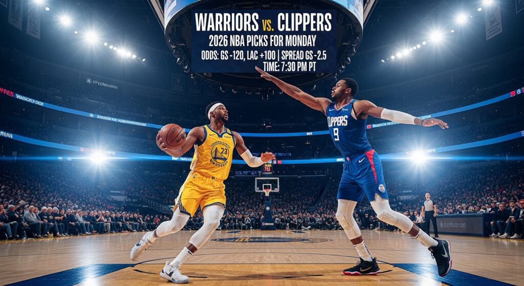 Warriors vs. Clippers odds, prediction, spread, time: 2026 NBA picks for Monday