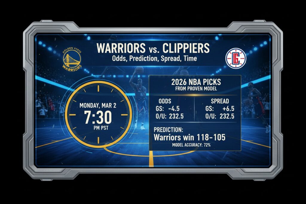 Warriors vs. Clippers odds, prediction, spread, time: 2026 NBA picks for Monday